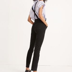 Madewell Black Skinny Overalls